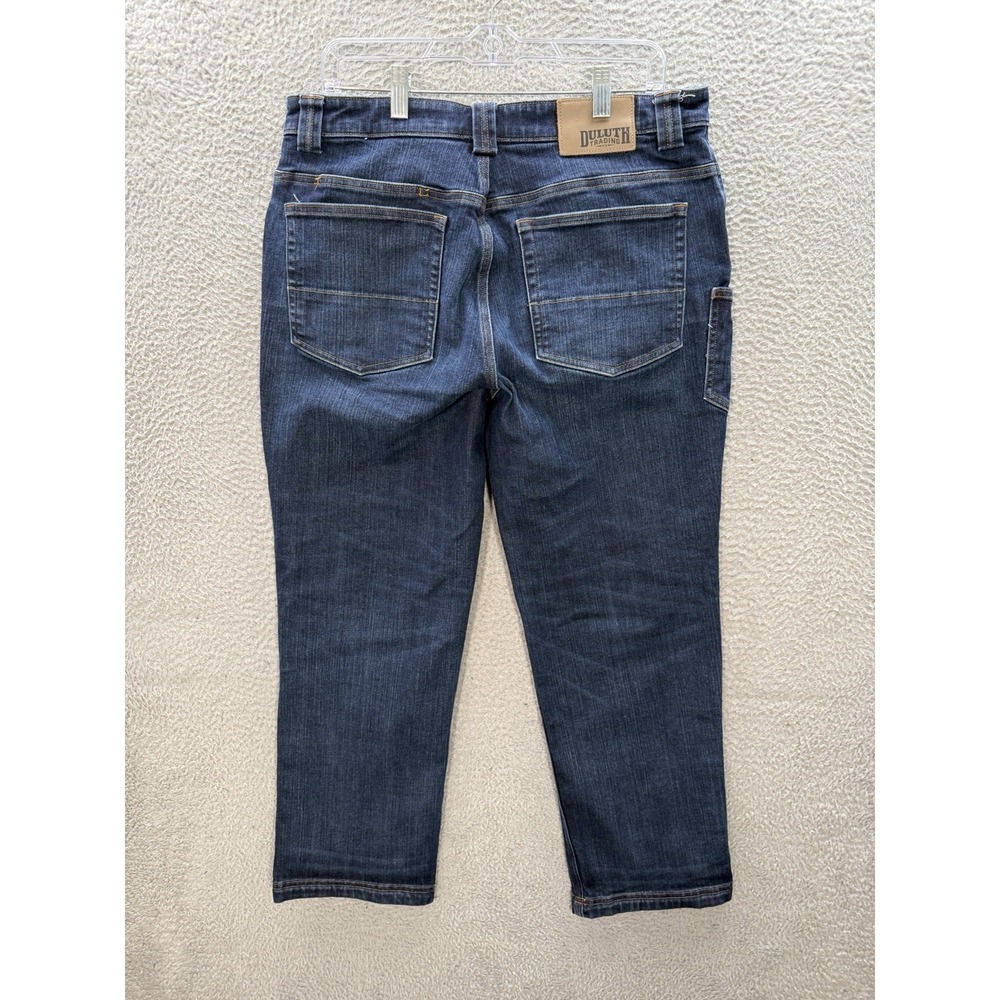 Duluth Trading Co Jeans Mens 34x30 Blue Ballroom Double Flex Workwear Chore Barn - Picture 2 of 10